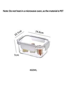 1 hộp nhựa PET trong suốt có khóa gài cải tiến, đựng thức ăn, salad, trái cây, hộp cơm bento, phù hợp cho người lớn và trẻ em, có thể dùng trong nhà hàng, hộp cơm trưa, hộp cơm bento, hộp đựng thực phẩm trong tủ lạnh, kín khí nhờ nắp đậy. - màu đen - Xem 17
