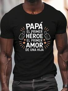 ropadehombreCamiseta casual de algodón puro para papáPapáElPrimeroHéroePrimeroAmorHijaCamiseta-NegroPlusTamañoTee,SuaveCómodoAjusteGráficoDiseñoconPulgar ArribaIconosYRayo de solEfecto-IdealRegaloparaDel padreDía,CumpleañosOEspecialOcasionesparaPapádeDaughterlocal,regalosparapapás, tops - Negro - Ver 1
