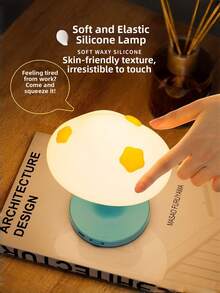 LED Cloud-Shaped Touch Night Light, Cute Silicone Cartoon Design Smart Desk Lamp, Suitable For Children's Room, With Touch Sensor And 3-Level Adjustable Brightness, For Boys And Girls, Perfect Gift - Cloud Ambient Light - View 7