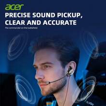 ACER OHR579 Gaming In‑Ear Wired Headphones, Detachable Folding Microphone, Type‑C & 3.5mm Dual Connectors, Surround Sound For Game Footsteps, Effective Noise Reduction, Built‑In EQ Settings, Low Latency Gaming Earbuds - View 4