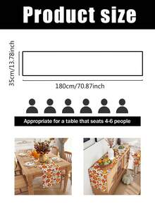 1/50Pcs 35*180cm Ramadan Ramadan Table Runner, White & Gold Geometric Pattern With Lantern Design, Eid Mubarak Table Runner For Restaurant, Kitchen, Tabletop Centerpiece Decor, Ramadan Festival Banquet Arrangement - Multicolor - View 8
