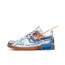 OFF-WHITE X Nike Rubber Dunk Air University Blue Collaboration:  Low-Top Sneakers, Unisex, Liquid Silver - CU6015-100 - View 9