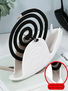 1 pieza Soporte de incienso con forma de caracol - Decoración del hogar creativa y linda, bandeja de plástico ignífugo negro o blanco para espiral antimosquitos, adecuado para la decoración de San Patricio, Pascua y primavera de la habitación, diseñado para el baño o el espacio de estar, esencial de fragancia para el hogar|Soporte de espiral|Diseño creativo, material de plástico ABS, esencial de verano, esencial para el dormitorio, la sala de estar y el baño - Multicolor - Ver 10