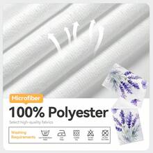 2条薰衣草图案超柔软微纤维厨房毛巾，40*60厘米/15.7*23.6英寸，单面印花，适用于厨房、餐厅、浴室装饰，节日礼物 - 彩色 - 查看 3