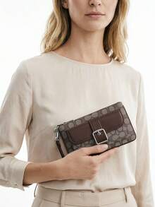 Coach Ashton 20 RFID Blocking Wristlet Wallet Crossbody Clutch with Removable Strap for Women - 棕色 - 查看 4