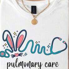 Pulary C1Are Nurse Crew S1Hirt, Bunntethoscope Spring Hospital Unit T1EE - أبيض - مشاهدة 1