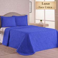 Luxury Bedspread For All Sizes + 2 Pillowcase Kit - Lots Of Elegance & Style! - Blue - View 1