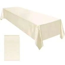 1pc Multicolor Satin Tablecloth Wedding Decoration Tablecloth Party Decoration Tablecloth - Beige - View 5