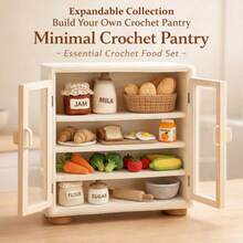 1Set Animal Crochet Kit, Crochet Kit For Beginners, Beginner Crochet Kit For Adults With Step-By-Step Text Tutorials, Mini Kitchen Storage Cabinet DIY Crafts For Adults, Contemporary Home Decorative Ornaments, Cute Birthday Easter Day And Spring Gifts - Mini Kitchen Storage Cabinet - View 2