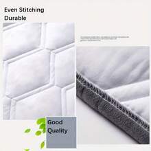 1pc Full Coverage Velvet Headboard Cover, Ultra Soft Headboard Cover, Ultra Soft Smooth Quilted Headboard Cover, Thickened Solid Color Bed Back Dust Cover - Grey - View 9