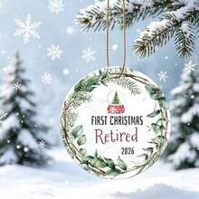First Christmas Retirement Decoration - Unique Photo Frame Keepsake - Heartfelt Thank You Gift For Colleagues, Boss And Coworkers To Commemorate A Special Farewell Moment - Multicolor - View 6