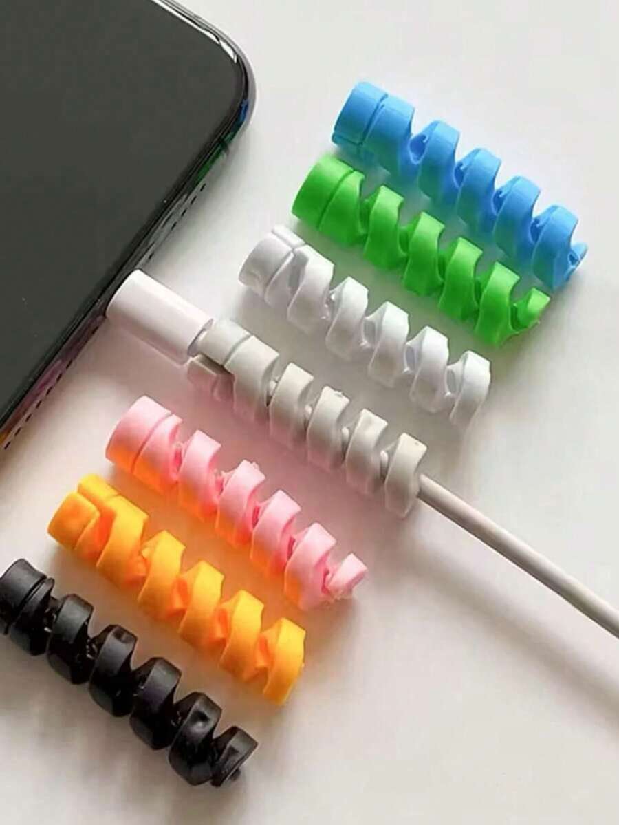 30/20/15/10/5/1件 耐用充電線保護套,防彎折充電線保護套,防斷裂軟性螺旋數據線保護套,適用於手機與電腦線材,廣泛應用,外觀優雅,高品質 - 多色 - 查看 1