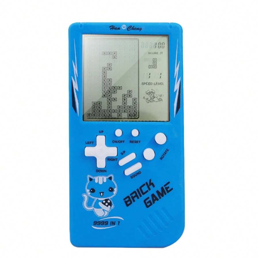 Classic Retro Handheld Game Console, Electronic Educational Screen Toy, Nostalgic Handheld Console For Kids. - Blue - View 1