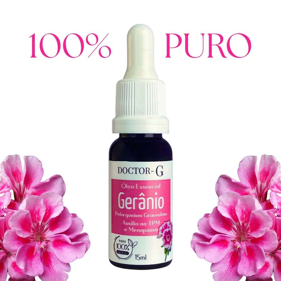 Oleo Essencial Gerânio para Menopausa e tpm 100% Natural 15ml doctor-g