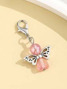 1pc DIY Colorful Beaded Angel Pendant, Heart-Shaped Beads Cute Angel Keychain, Creative Gift For Lover, Friend, Girlfriend, Holiday, Festival, Mobile Phone, Car Accessories, Keychain, Small Gift For Events - Multicolor - View 17