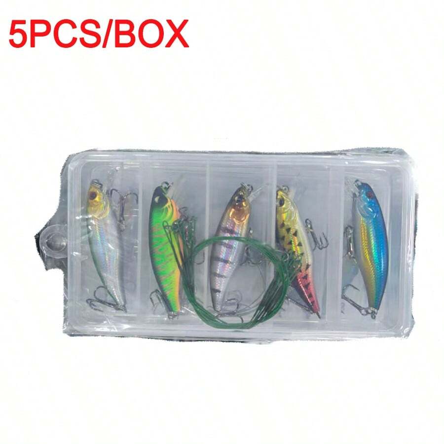 HENGJIA 恆家 5入 6cm 4.3g 微型沉水米諾 長投迷你沉水路亞 適用於鱸魚與鱠魚