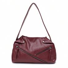 STEPHIECATHY Women's Shoulder Bag Fashion Brand Design Washed PU Vegan Leather Multi Zipper Pockets Large Capacity Cross Body Handbag Preppy College Style Casual Daily Travel Commute Versatile - Multicolor - View 17