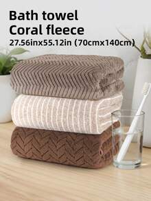 3/6pcs|Mixed Towel Set - Face Towel Set - Size 26.56x55.12inch/70x140cm, 13.78x29.53inch/35x75cm - Coral Fleece Material Soft Skin-Friendly Absorbent Quick-Drying - Easy To Dry No Shedding No Fading - With Hanging Ring Convenient For Drying - Essential Daily Home Set - Unisex All Season - Suitable For Bathroom, Kitchen, Bedroom, Pool, Sauna, Gym, Living Room, Hotel, Travel, Christmas Gift, Back To School And Other Scenarios - Multicolor - View 6