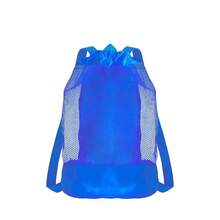 1 Children's Beach Backpack, Waterproof, With Adjustable Drawstring, For Collecting Shells And Storing Toys. - 藍色 - 查看 1