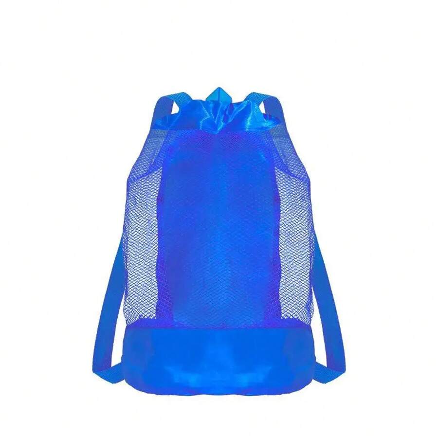 1 Children's Beach Backpack, Waterproof, With Adjustable Drawstring, For Collecting Shells And Storing Toys. - 藍色 - 查看 1