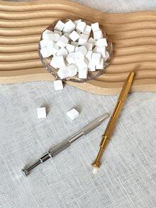 50片/100片装美妆海绵扎染印花胶带夹子工具，美甲扎染腮红印花胶辅助工具，专业家用美甲工具 - 彩色 - 查看 4