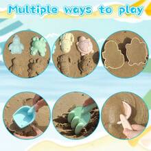 11pcs Kids Beach Toy Set, Includes Foldable Beach Bucket, Shovel And Sand Molds, Essential Outdoor Summer Play (Random Color) - Multicolor - View 6