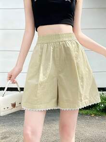 Women Shorts - Lime Green - View 6