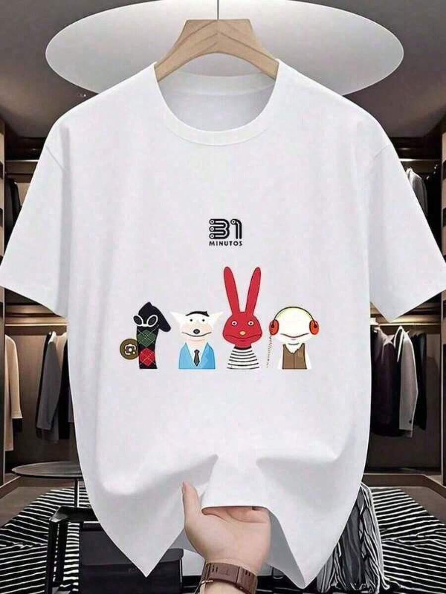 Tienda Local, Camisas de Hombre, Camisas de Hombre, Ropa de Hombre, Camisas para Hombres, Camisa de Hombre, Muppets 31 Minutes 180G Camiseta Blanca y Negra, Diseño de Personaje, Alta Calidad, Cuello Redondo, Ajuste Holgado Básico, para Hombres y Mujeres, Transpirable, Versátil, Lavable a Máquina, Cómodo, Talla S ~ 3XL, Diario, Casual, Deportivo, Esencial para el Verano. playera de hombretops sudaderas para mujerLoose, casual and versatile top T-shirt MHIO - Negro - Ver 1
