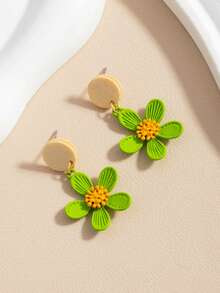 1 Pair Minimalist Fresh Sweet Earrings, Suitable For Daily Wear, Outings, And Vacations - A - View 3