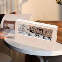 Electronic Thermo-Hygrometer For Home, LED Alarm Clock, Multifunctional Weather Station, High-Precision Indoor Temperature And Humidity Alarm Device - Type 1 - View 4