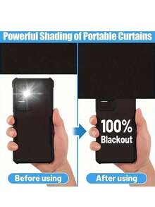 Blackout Curtains For Bedroom, Portable Blackout Curtains, Portable DIY Curtains, Lightweight Curtains, No-Drill Curtains And Blackout Blinds, Suitable For Travel, No-Drill, Blackout Curtains, Easy To Cut, Suitable For Dorms, Home Theaters, Bedrooms, RVs And Apartments - Multicolor - View 3