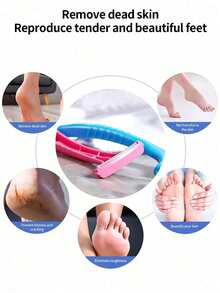 10/5/3/1pc Foot Care Dead Skin Removal Tool, Ergonomic Design Foot File, Durable Handle, Portable & Easy To Clean, Professional Foot Care Tool For Removing Calluses And Cracked Heels - Multicolor - View 4