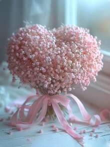 1 Set de 11.81 Pulgadas de Aliento de Bebé Artificial Rosa, Adecuado para Decoración de Bodas y Cumpleaños, Decoración de Arcos, Ramo de Aliento de Bebé DIY, Corona, Decoración del Hogar, Regalo del Día de San Valentín y Decoración Festiva - Multicolor - Ver 4