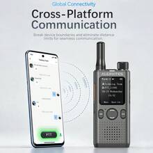 2件裝寶豐 AT-1 對講機 無限距離通訊 全球行動 App 連接 雙槽 ALERVITES 網路無線電 - 黑色 - 查看 6
