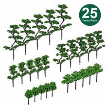 20/25/27入/袋 4-12CM 混裝人造微型植物樹組 DIY 景觀模型場景假樹景觀配件 - As photos - 查看 18