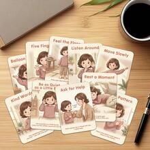 20pcs Feelings Calm Cards - Mindfulness Activities Emotional Regulation Cards, Self-Regulation & Coping Skills Cards For Anxiety Relief, Calming Strategy Cards - A - View 6