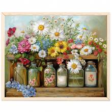 16x20英寸成人数码油画套装 - 无框画布，简易丙烯颜料套装，含画笔和颜料，是家居装饰和生日、父亲节、圣诞节、母亲节礼物的完美之选。 - 駝色 - 查看 5