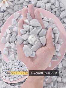 灰色裝飾石，0.12-0.79 英吋，適用於花園與居家、室內植物、花瓶、戶外花盆、水族箱、魚缸及節日裝飾，適合露台與庭院花園鋪路石 - 彩色 - 查看 16