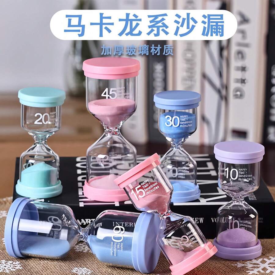 1Pc Multicolor Timing Hour Glass 5/15/30Min Time Management Sand Clock Artistic Desktop Ornament Decorative Sand Timer For Home Office Interior Decoration - Multicolor - View 1
