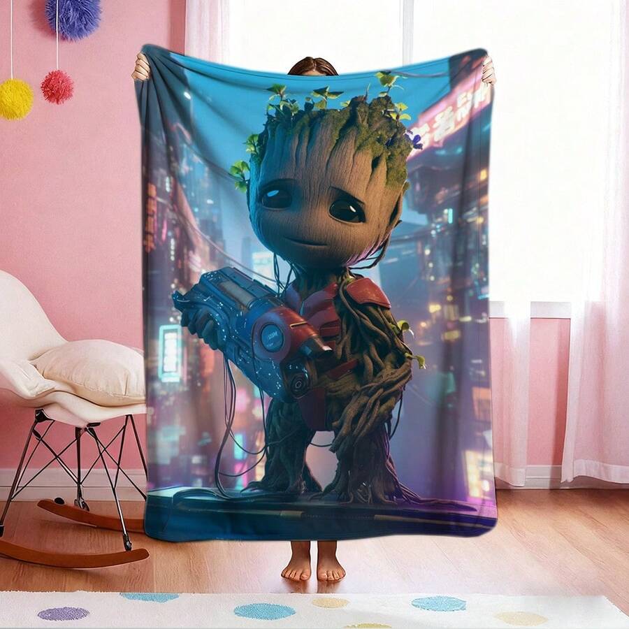 1PC Superhero All-Season Casual Blanket, Cartoon Cool S-Pider-Man Themed Sofa Air Conditioner Blanket,Cartoon Character Blanket,Camping Blanket,Present Modern Fashion Gift Suitable, For Home Bedroom Bed Sofa Office Lunch Break Cover Picnic Blanket - Nhiều màu - Xem 1