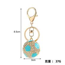 1pc Cross-Border New Style Full Rhinestone World Cup Football Keychain Personalized Fashion Fan Pendant Exquisite Car Bag Charm Car Pendant Football Casual Zinc Alloy Keychain Summer - Multicolor - View 8
