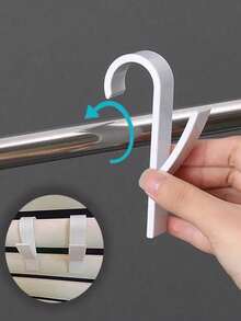 20pcs Plastic Towel Hooks, Suitable For Heated Towel Rack - 20pcs/Set Universal Bathroom Towel Drying Rack Hooks - Multicolor - View 10