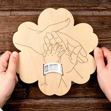 Newborn Hospital Bracelet Keepsake Box, Personalized Baby Gift, Laser Cut Wood Fiber Board, Pregnancy Commemorative Bracelet, Suitable For Mother's Day And Father's Day - Petal Style - View 3