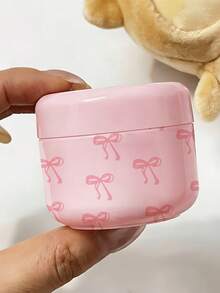 粉色蝴蝶結小包裝罐，乳霜、乳液分裝瓶，化妝品容器，可重複填充旅行護膚分裝瓶，卸妝膏泥面膜身體乳手霜瓶，旅行必需品，收納盒，海灘，夏天，郵輪必需品，旅行必需品，旅行，海灘包，度假必需品，大學必需品，旅行，旅行必需品，旅行必需品，適合朋友、家人、女朋友、同學。完美禮物 - 彩色 - 查看 10