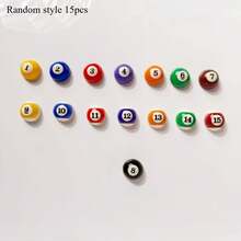 5/10/15pcs Round Billiard Fridge Magnets, Resin Round Fridge Magnets, Colorful Magnets, Suitable For Kitchen And Home Decor - Multicolor - View 11