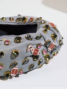 1 buah Bando Rambut Gaya Korea Warna Polos, Aksesori Sepak Bola Minimalis, Hadiah Manis dan Lucu untuk Teman - FG129-abu-abu - View 2
