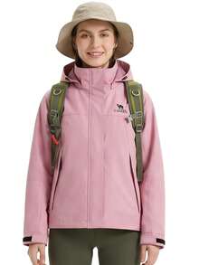 CAMEL CROWN Outdoor Hiking Jacket, Water-Resistant, Multi-Functional, Casual Work Coat, Autumn/Winter - Sunshine Powder - View 3