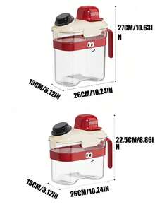 寵物食品儲存容器 收納桶 氣密多功能塑膠儲物罐 附翻蓋蓋 重型長方形容器 適用於寵物食品、寵物食品罐分裝器 零食儲存收納桶 - 2公升 - 查看 2