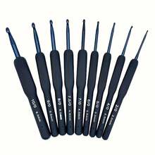 Minimalist Ergonomic Crochet Hook Set, Full Set Of Soft Handle Knitting Needles + PU Leather Storage Bag, Includes Sewing Accessories (Random Color, Not Limited To Shown In Image), Suitable For Beginners & DIY Projects, Perfect For Sewing, Knitting Scarves, Hats And Other DIY Projects - Crochet Set - View 10