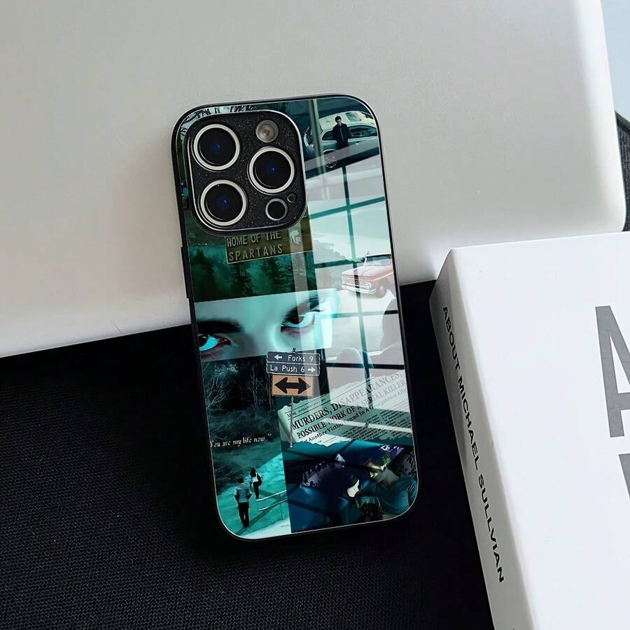Funda para teléfono de la serie de TV Twilight, compatible con iPhone 17 16 16E 15 14 13 12 11 Pro Max Air X XR XSMAX 8 7 Plus, cubierta trasera de vidrio templado anti-caídas, regalo para fans en ocasiones especiales. - Color mixto 1 - Ver 1